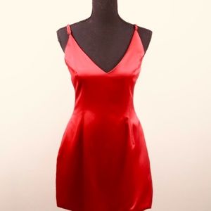 Fashion Nova Silk Red mini Dress